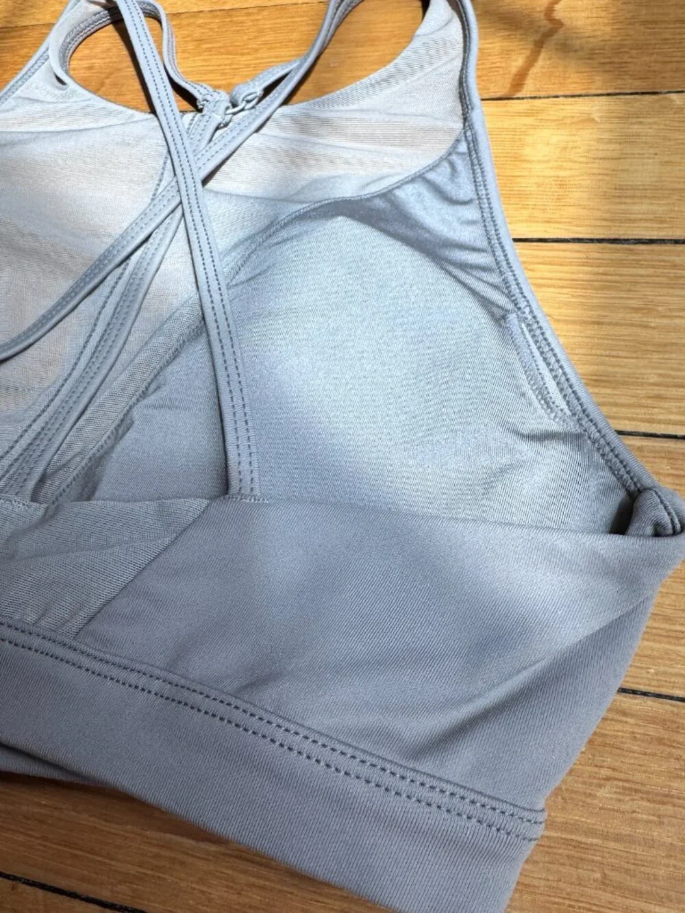 Alo Yoga Women's Empower High Neck Mesh Yoga Sports Bra In Gravel Neutral Small